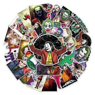 100张DC不义联盟小丑贴纸希斯莱杰Joker防水装饰滑板头盔iPad贴纸