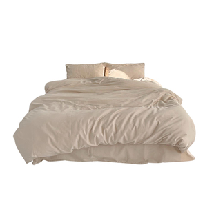 睡一觉就好了｜盐系奶茶色50支全棉磨毛三四件套床单被套秋冬享受