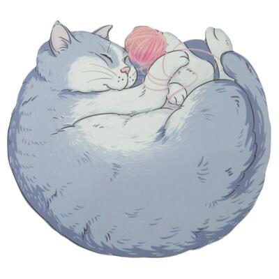 lolita可爱女生鼠标垫猫咪图案