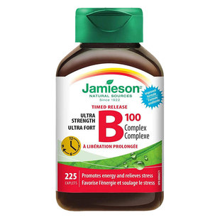 加拿大Jamieson健美生复合维b100维生素b族b2/b6/b12/b1/b7维他命
