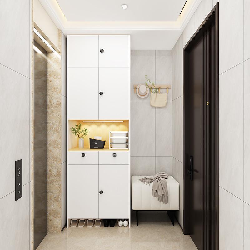 家用鞋柜门口一梯一户电梯口新款带锁收纳鞋柜子定制轻奢爆款鞋柜