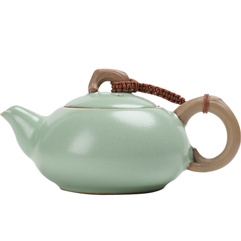 汝窑茶壶 带过滤网内胆 可养开茶壶