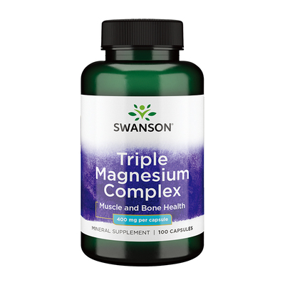 【自营】Swanson斯旺森3重浓缩补充剂氧化镁柠檬酸镁甘氨酸镁胶囊