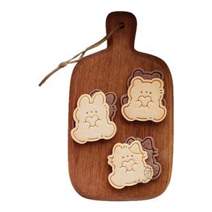 卡通情人节小动物爱心抱抱饼干模具 小熊猫咪兔子宠物零食工具diy