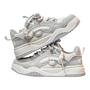 森马板鞋男青少年2026新款今年流行爆款春季厚底增高圆头休闲鞋子