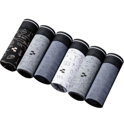 雅鹿男士内裤男生男款纯棉平角透气男式四角短裤全棉正品2026新款