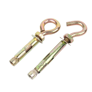 铁彩锌膨胀螺丝带圈挂钩膨胀螺栓吊钩304不锈钢羊眼吊环拉爆螺钉