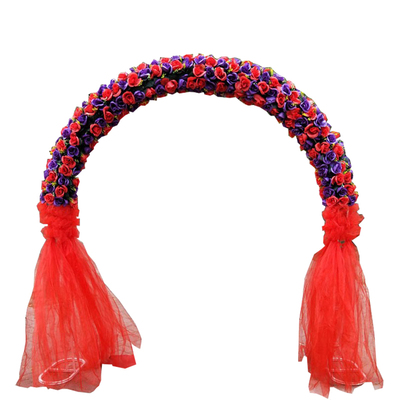 新款婚庆拱门仿真花绢花全花排花