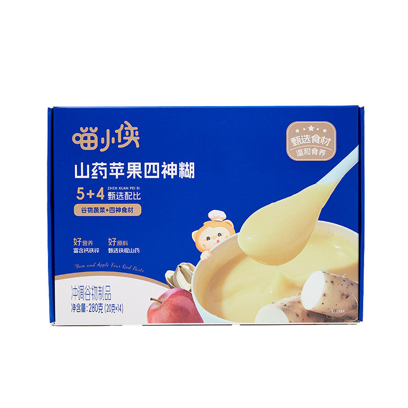 喵小侠山药苹果四神糊儿童早餐零食速食,送宝宝婴儿幼儿辅食食谱
