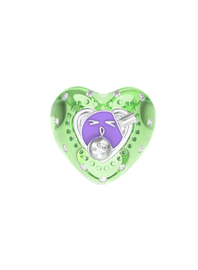 LAZYSURI懒苏芮 冰糖爱心叠戴戒指女款珐琅树脂夏日多彩时尚饰品