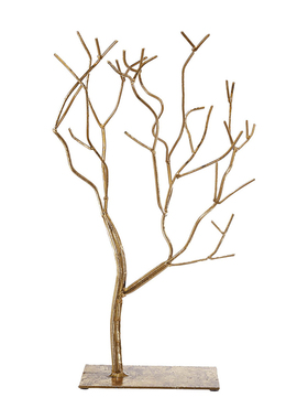 美式风金色珊瑚软装铁艺树杈摆件