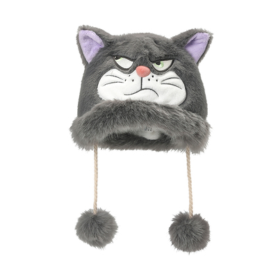 畹町迪士尼路西法毛绒护耳帽