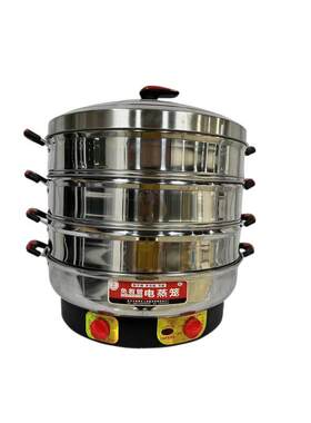 小金刚不锈钢大容量电蒸锅3层