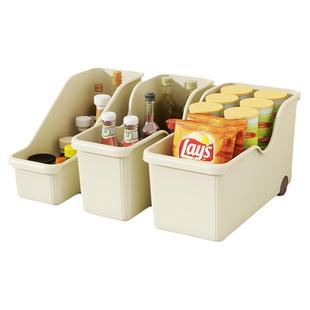 厨房锅具收纳盒整理盒锅盖调料带滑轮橱柜收纳省空间多功能收纳架