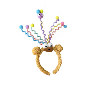 搞怪可爱发箍生日氛围感道具儿童头箍扭扭棒发卡跨年宝宝拍照头饰