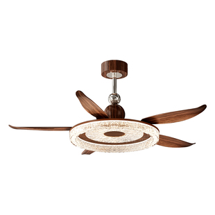 2026新款意式现代简约静音智能吊扇灯法式中古客厅风扇灯全屋灯具