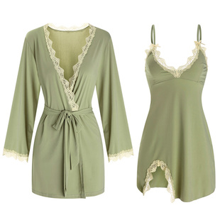 凯朱莉性感睡衣女春秋款2025新款带胸垫高级感吊带睡裙纯欲风冬季