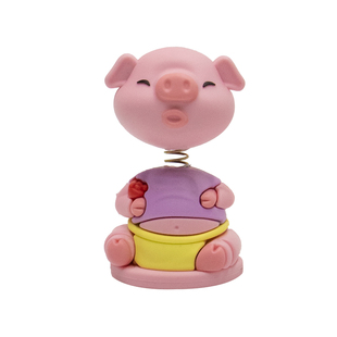 汽车萌趣卡通摆件自动摇动车载中控台停车号码牌创意装饰品