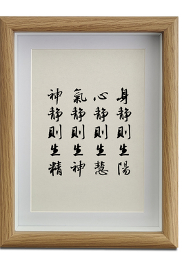 身静则生阳心静则生慧励志书法摆台客厅书房办公室桌面字画摆件