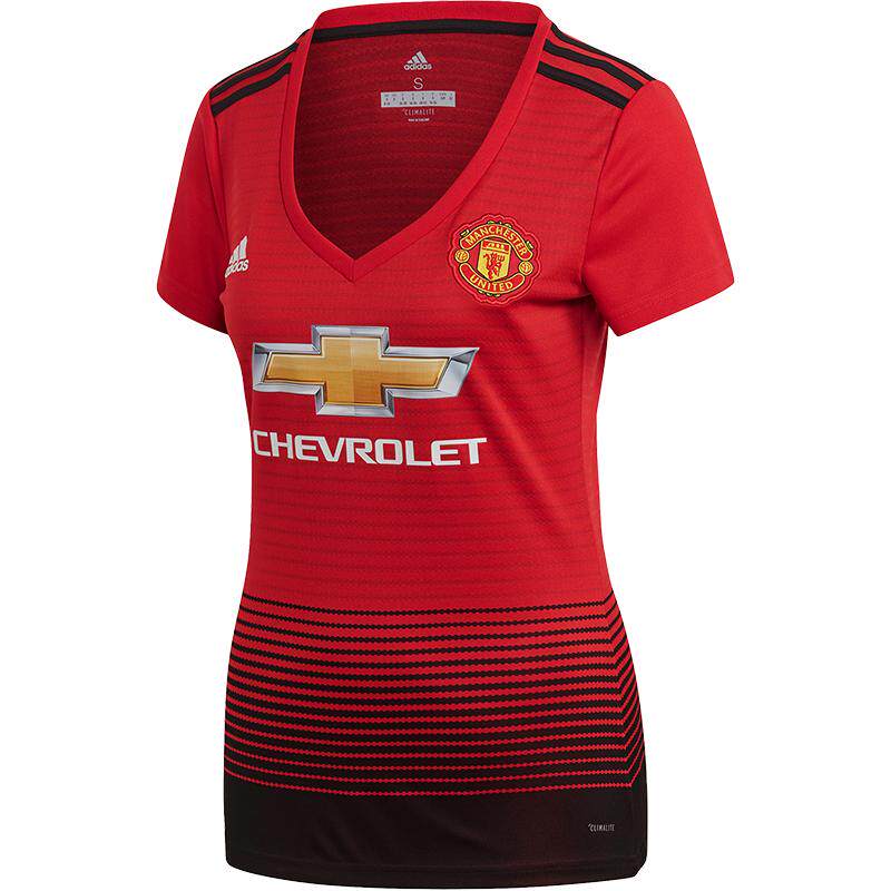Adidas/阿迪达斯正品18-19赛季曼联主场女子短袖运动T恤 CG0084