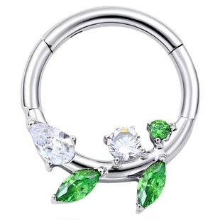 绿野仙踪搭扣耳环f136钛合金植入级daith环耳骨钉 高定亚文化穿刺