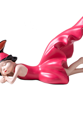 客厅轻奢可爱女孩动物摆件装饰品