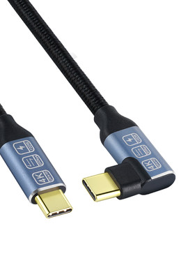 单弯头typec数据线USB3.2Gen2全功能投屏任天堂PD100W手机充电线