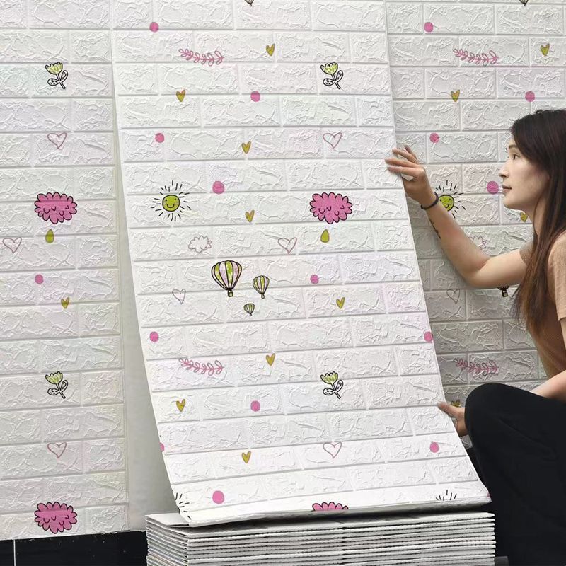 墙纸自粘家用网红贴防水卧室墙面遮丑儿童房立体墙防潮神器装饰3D