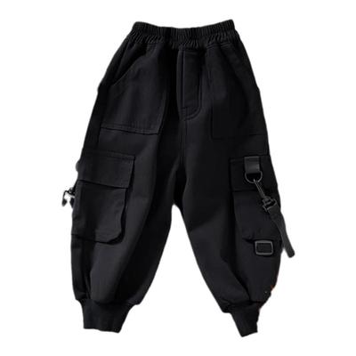 男童冬季工装裤长裤加绒加厚