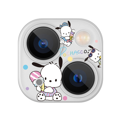 苹果14promax卡通透明镜头膜全包