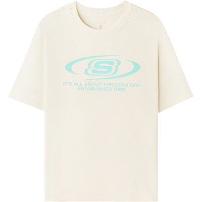 SKECHERS斯凯奇男女运动休闲短袖T恤L226U105-0074