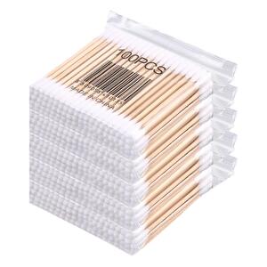 1000支棉签双头木棒美容化妆棉棒棉花螺旋掏耳朵棉球脱卸妆脂签棒