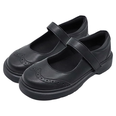 littlewinkaa魔术贴一脚蹬皮鞋