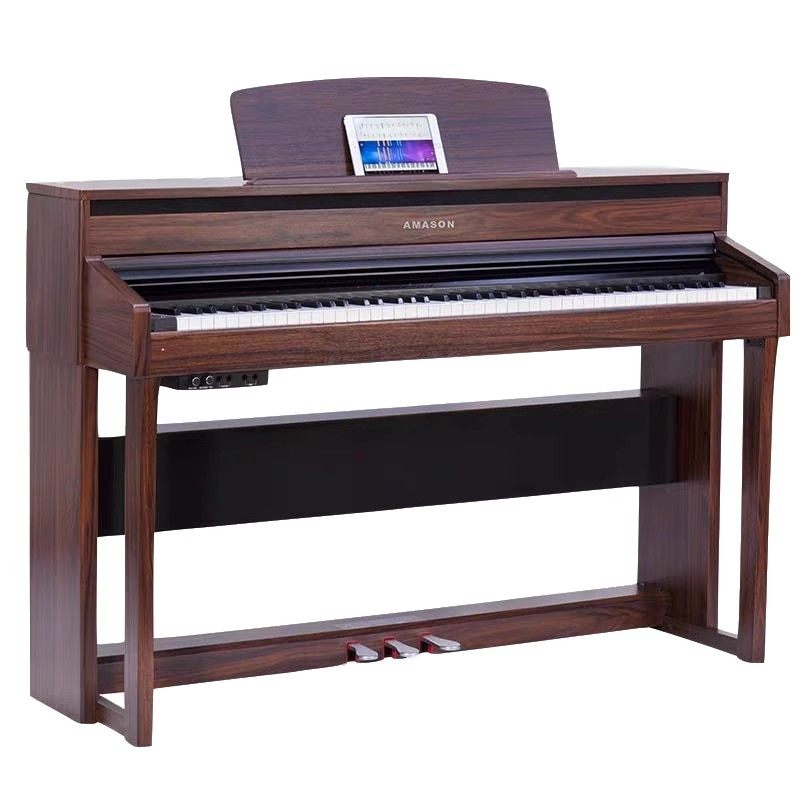 珠江艾茉森电钢琴88键重锤木质键盘专业家用数码智能电子钢琴F53E