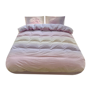 浪漫邂逅｜ins紫色渐变空气拉绒四件套1.8m内衣级贴身薄绒羽零绒