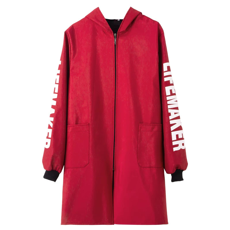 成人防水加绒罩衣长袖工作服外穿