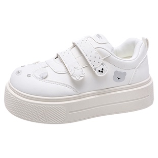 小卤球球 面包鞋厚底小白鞋女鞋2026新款配阔腿裤的鞋子增高板鞋