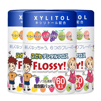 flossy日本进口水果味宝宝牙线棒