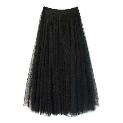 圆点VEJLIMIT网纱裙蓬蓬裙长裙