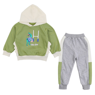 女童套装春秋新款儿童洋气运动卫衣两件套时髦女宝宝纯棉春季春装