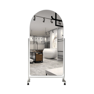 服装店镜子全身镜可移动落地镜家用穿衣镜网红拍照显瘦直播试衣镜