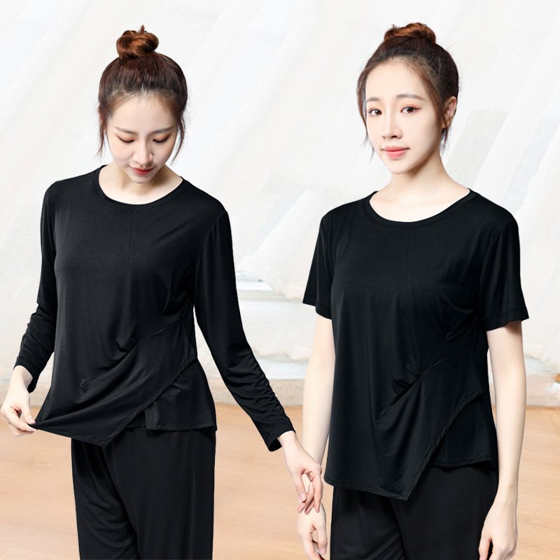舞蹈练功服女套装现代古典舞服装成人宽松莫代尔形体艺考跳舞上衣