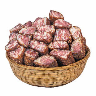 云南红河南沙李氏牛牛特产牛干巴腌制雪花干巴黄牛肉风干生腊牛肉