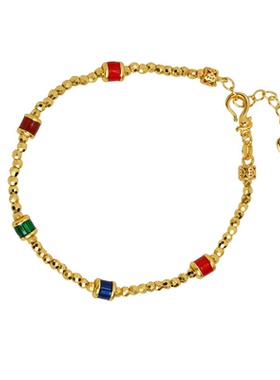 越南沙金手串简约镭射珠女链