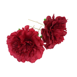 古风汉服花朵头饰旗袍簪子新娘绢花发钗头花写真拍摄U钗侧边发饰