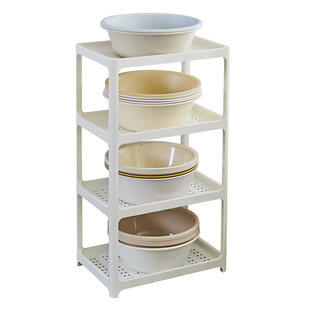 浴室脸盆架塑料卫生间阳台洗衣机放水桶收纳置物架宿舍多层落地式