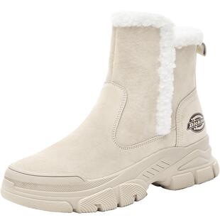 Dickies雪地靴女款春季女鞋2026新款加绒加厚鞋子防滑东北棉鞋女