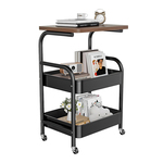 日本中古可移动小推车收纳置物架床头柜客厅沙发边几零食收纳架子