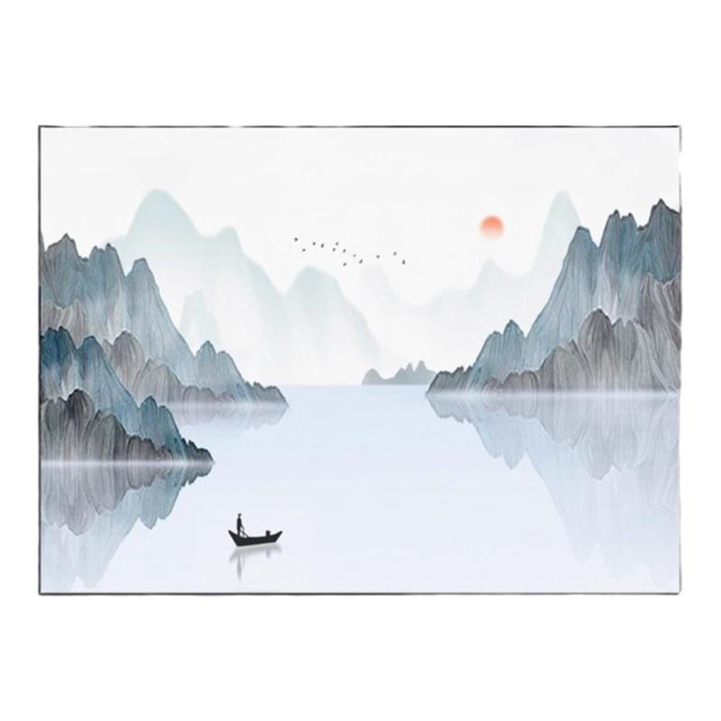 山水画风景客厅字画装饰画书房水墨画卧室床头壁画新中式茶室挂画