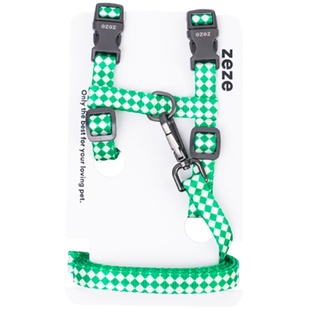 zeze猫咪牵引绳工字型可调节防挣脱遛猫背包外出小型犬背心式胸背